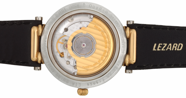 L'EPÉE Gents´ Bicolor Wristwatch with Enamel Dial and Arabic Numerals