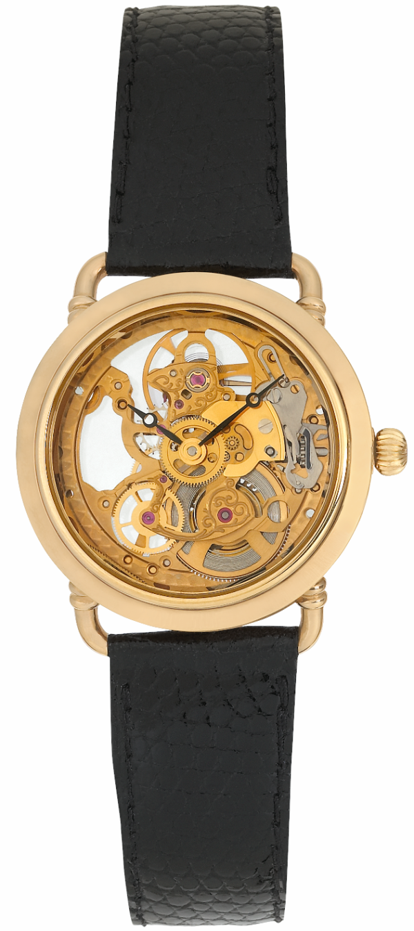 L'EPÉE Gents´ Gold Plated Skeletonized Wristwatch (L1233P)