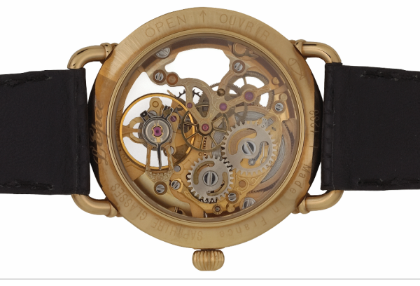 L'EPÉE Gents´ Gold Plated Skeletonized Wristwatch (L1233P)