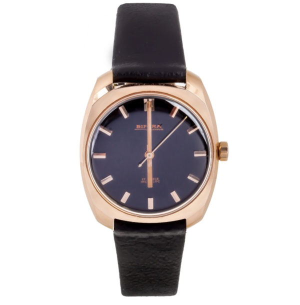 Screenshot 2025-08-04 at 10.51.56 BIFORA Gents´ Gold Plated Wristwatch with Lacquered Black Dial & Applied Indices