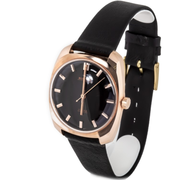 Screenshot 2025-08-04 at 10.52.04 BIFORA Gents´ Gold Plated Wristwatch with Lacquered Black Dial & Applied Indices