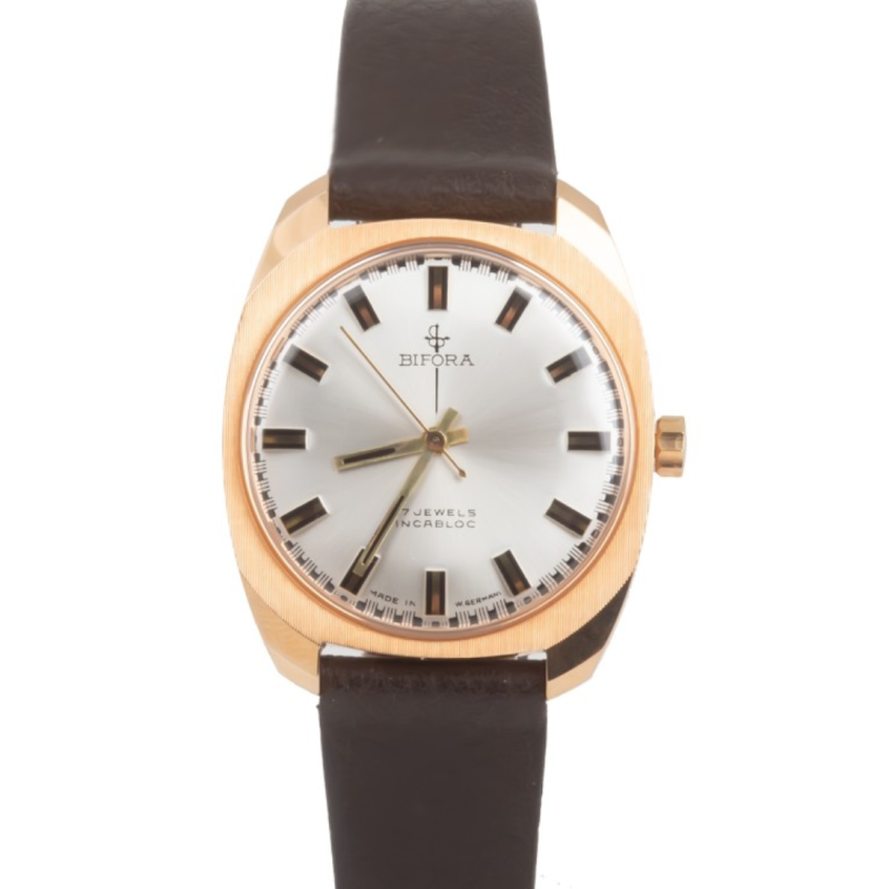 Screenshot 2025-08-04 at 11.02.42 BIFORA Gents´ Gold Plated Wristwatch with Silvered & Sun-brushed 'Racing' Dial
