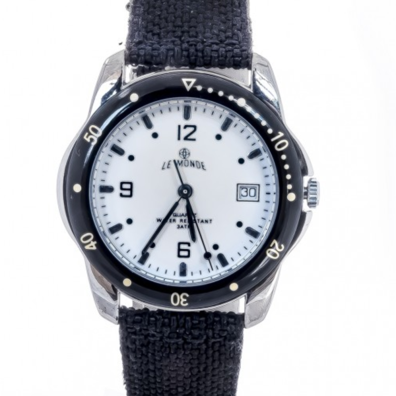 Screenshot 2025-09-29 at 11.46.06 LE MONDE Women´s wristwatch with White Dial and black Bezel (3390/21)