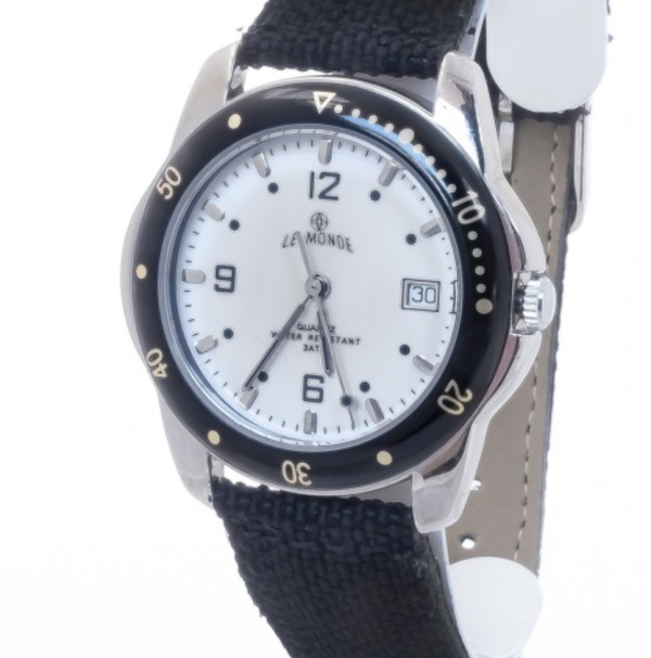 Screenshot 2025-09-29 at 11.46.18 LE MONDE Women´s wristwatch with White Dial and black Bezel (3390/21)