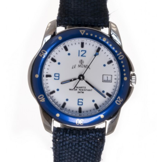 Screenshot 2025-09-29 at 11.52.54 LE MONDE Women´s wristwatch with White Dial and Blue Bezel (3390/31)