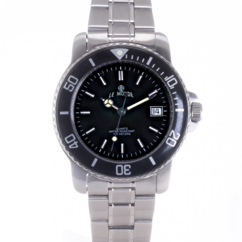 Screenshot 2025-09-29 at 11.57.35 LE MONDE Women´s wristwatch with Black Dial, Black Bezel on Steel Bracelet (4189ACC/22)