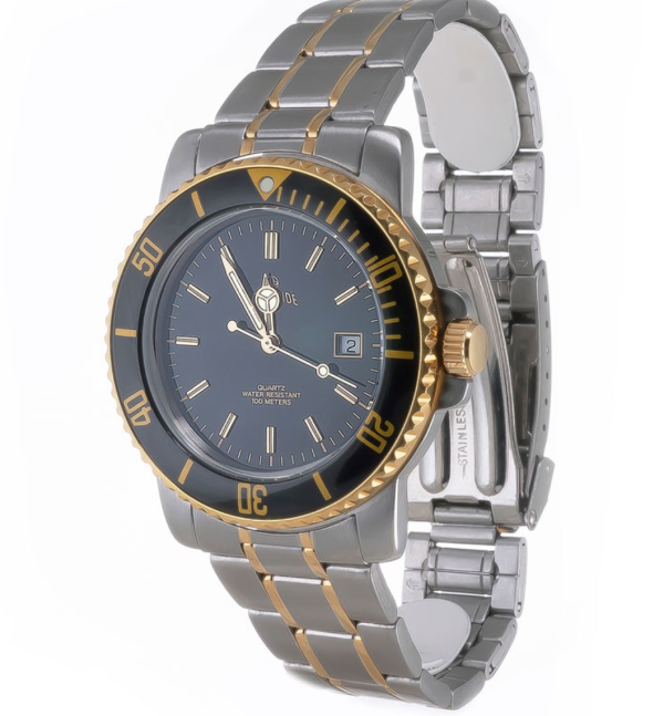 LE MONDE Women´s wristwatch with Black Dial, Bicolor Bezel on Two-Tone Bracelet (4189BIC/22)