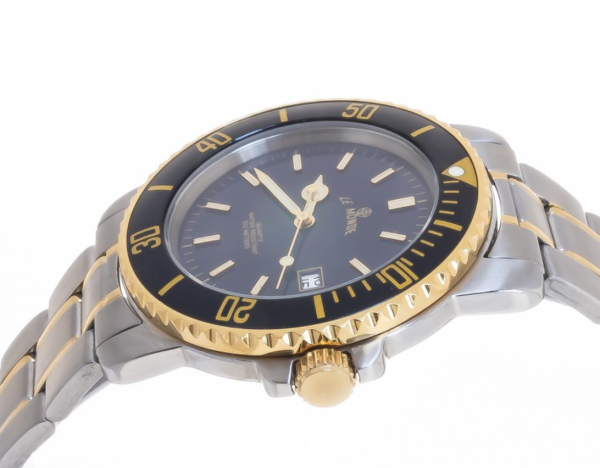 LE MONDE Women´s wristwatch with Black Dial, Bicolor Bezel on Two-Tone Bracelet (4189BIC/22)