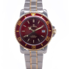 LE MONDE Women´s wristwatch with Burgundy Dial & Bezel on Two-Tone Bracelet (4189BIC/55)