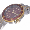 LE MONDE Women´s wristwatch with Burgundy Dial & Bezel on Two-Tone Bracelet (4189BIC/55)