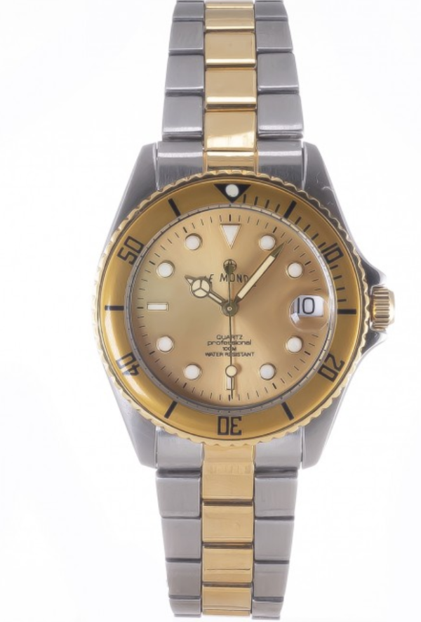 Screenshot 2025-09-29 at 12.23.19 LE MONDE Women´s wristwatch with Gilt Dial & Bezel on Two-Tone Bracelet (4491BIC/77)