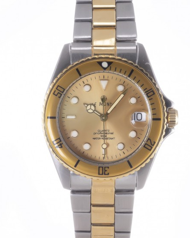 Screenshot 2025-09-29 at 12.23.19 LE MONDE Women´s wristwatch with Gilt Dial & Bezel on Two-Tone Bracelet (4491BIC/77)