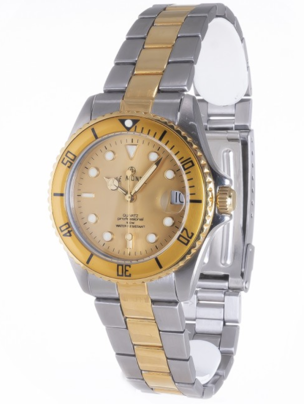 Screenshot 2025-09-29 at 12.23.28 LE MONDE Women´s wristwatch with Gilt Dial & Bezel on Two-Tone Bracelet (4491BIC/77)