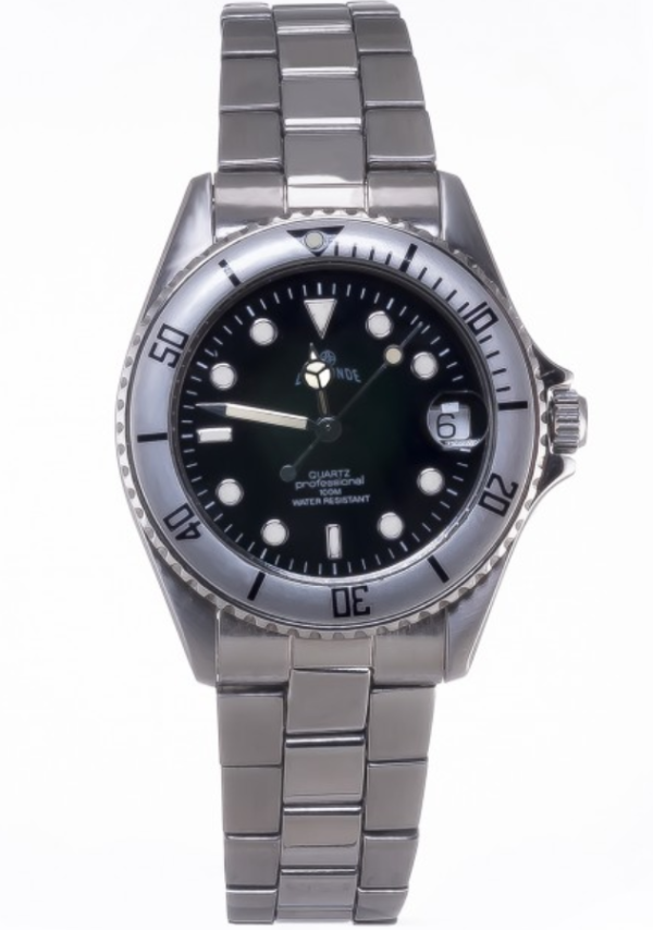 LE MONDE Women´s wristwatch with Black Dial & Bezel on Steel Bracelet (4491ACC/62)