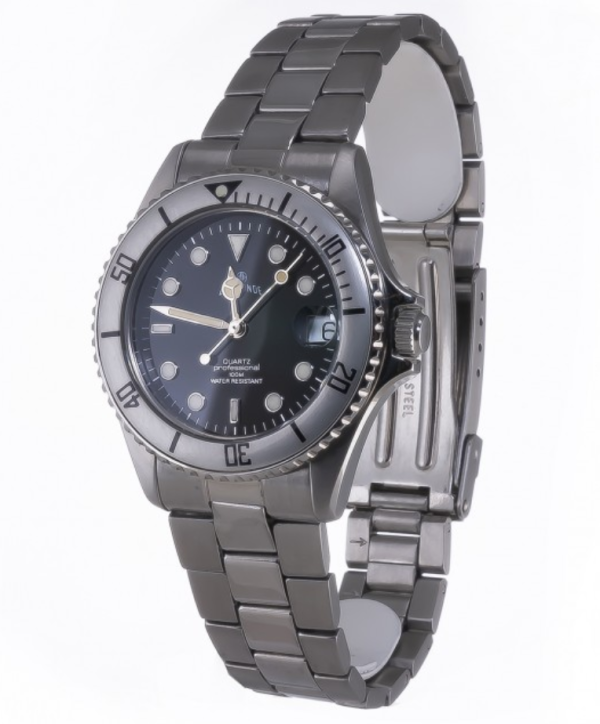 LE MONDE Women´s wristwatch with Black Dial & Bezel on Steel Bracelet (4491ACC/62)
