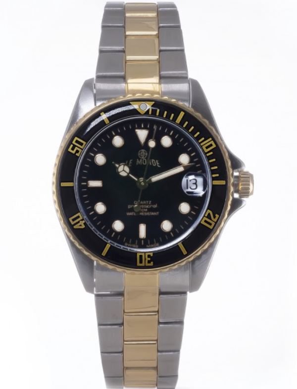 Screenshot 2025-09-29 at 12.29.39 LE MONDE Women´s wristwatch with Black Dial & Bezel on Two-Tone Bracelet (4491BIC/22)
