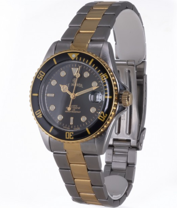 Screenshot 2025-09-29 at 12.29.46 LE MONDE Women´s wristwatch with Black Dial & Bezel on Two-Tone Bracelet (4491BIC/22)