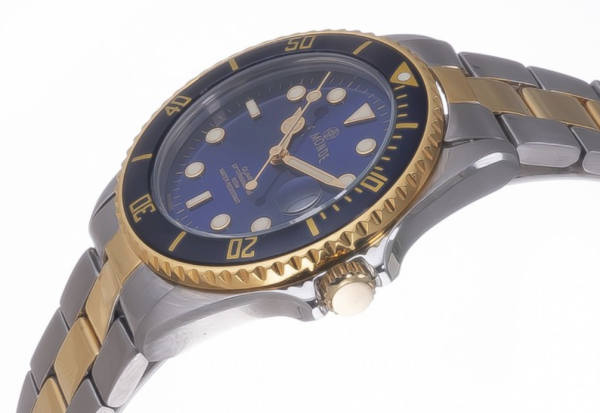 LE MONDE Women´s wristwatch with Blue Dial & Bezel on Two-Tone Bracelet (4491BIC/33)