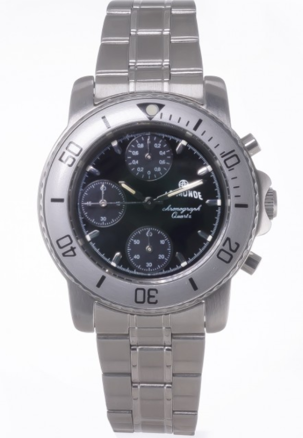 Screenshot 2025-09-29 at 12.37.40 LE MONDE Women´s Chronograph with Black Dial & Metallic Bezel on Steel Bracelet (5263ACC/62)
