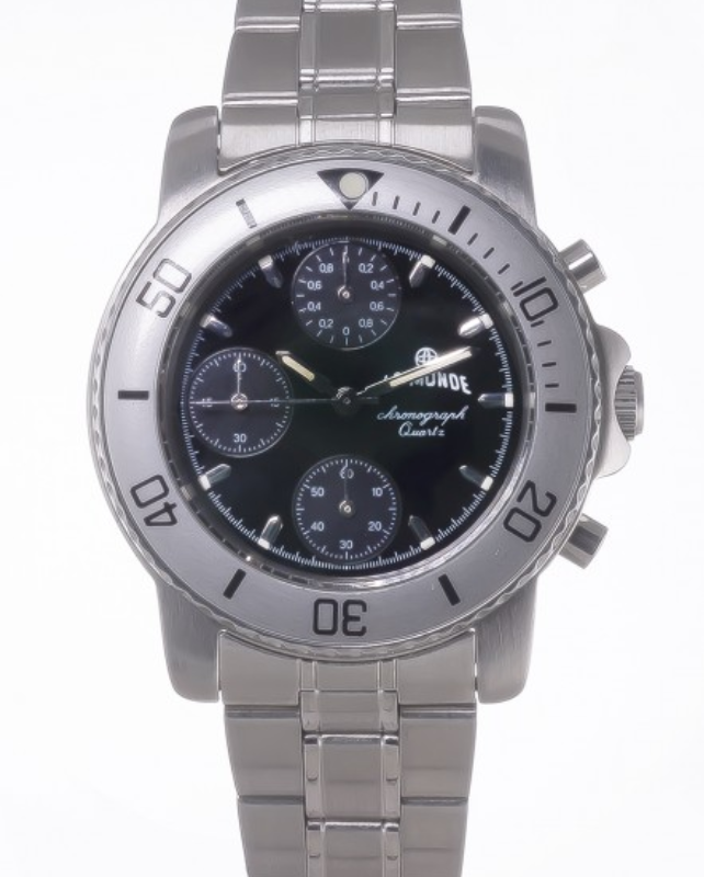 Screenshot 2025-09-29 at 12.37.40 LE MONDE Women´s Chronograph with Black Dial & Metallic Bezel on Steel Bracelet (5263ACC/62)