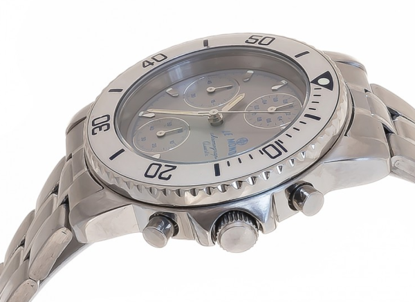 LE MONDE Women´s Chronograph with Light Grey Dial & Metallic Bezel on Steel Bracelet (5263ACC/66)
