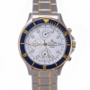 LE MONDE Women´s Chronograph with White Dial, Blue Bezel on Two-Tone Bracelet (5285BIC/31)