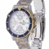 LE MONDE Women´s Chronograph with White Dial, Blue Bezel on Two-Tone Bracelet (5285BIC/31)