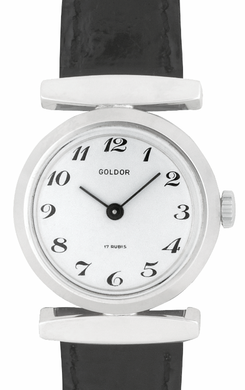 Screenshot 2025-10-01 at 10.10.51 GOLDOR 1970s Ladies´ Oval Wristwatch with Hooded Lugs and White Dial