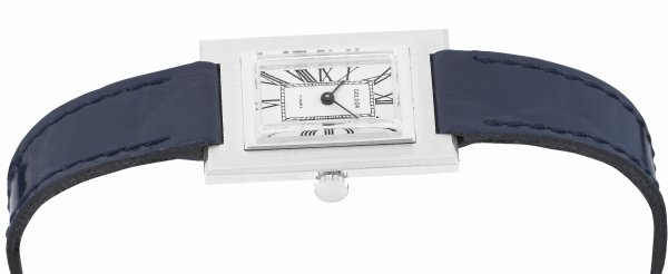 GOLDOR 1970s Ladies´ Rectangular Wristwatch with White Dial