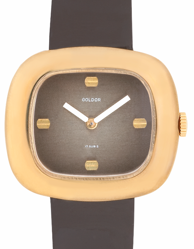 Screenshot 2025-10-01 at 10.11.54 GOLDOR 1970s Ladies´ Gold-Plated Wristwatch with Brown Textured Dial