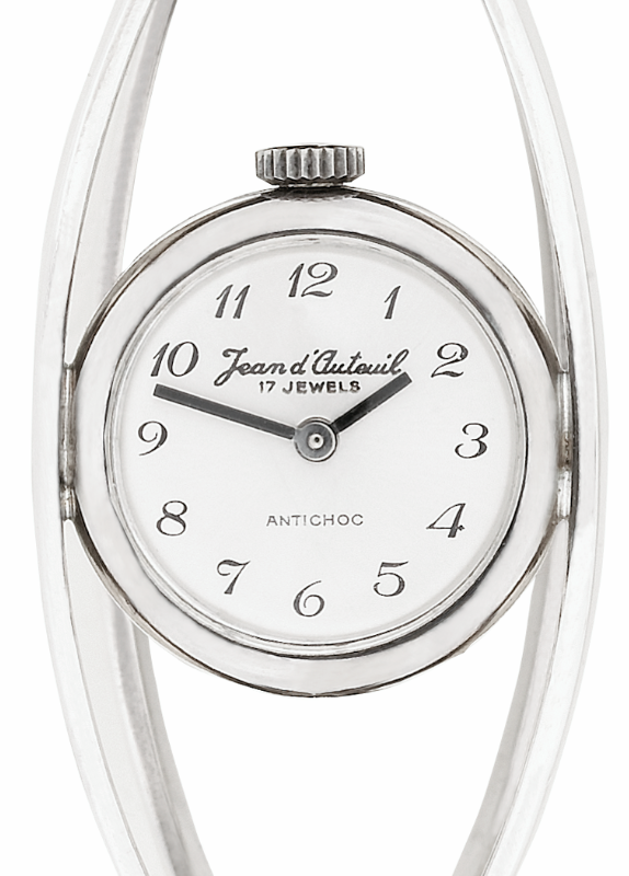 Screenshot 2025-10-01 at 11.09.28 JEAN D'AUTEUIL Futuristic Ladies´ Wristwatch "Dalí III" with Silvered Dial and Arabic Numerals