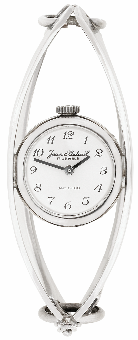 Screenshot 2025-10-01 at 11.09.28 JEAN D'AUTEUIL Futuristic Ladies´ Wristwatch "Dalí III" with Silvered Dial and Arabic Numerals