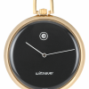 WITTNAUER "Genève" Rare Gold-Plated Pocket Watch with Black Dial & Date Indication