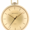WITTNAUER "Genève" Rare Gold-Plated Pocket Watch with Gilt Dial & Onyx Indices