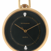 Screenshot 2025-10-01 at 11.26.11 WITTNAUER "Genève" Rare Gold-Plated Pocket Watch with Black Dial, "Chemin de Fer" minute track & Two Diamonds
