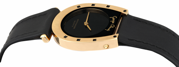 WITTNAUER Gold Plated Gents´Wristwatch designed by Georges Claude with Black Dial