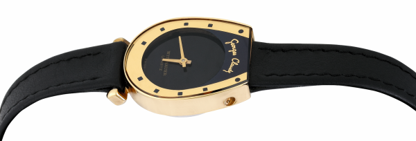 WITTNAUER Gold Plated Ladies´Wristwatch designed by Georges Claude with Black Dial