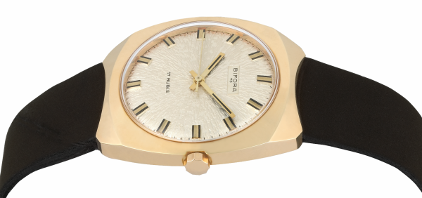 Screenshot 2025-10-01 at 12.30.29 BIFORA "115" Gents´ Gold Plated Wristwatch with Textured Gilt Dial