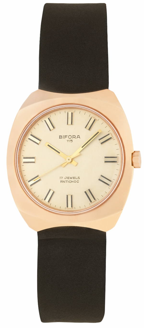 BIFORA "115" Gents´ Gold Plated Wristwatch with Gilt Dial