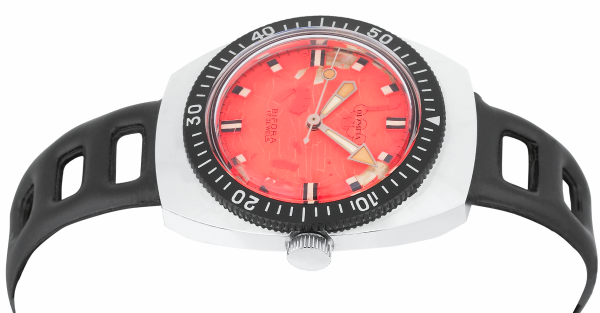 Screenshot 2025-10-01 at 14.17.36 BIFORA "Olympia" Gents´Stainless Steel Wrist Watch with Red "Spider" Dial & Black Bezel on "Tropic" Strap