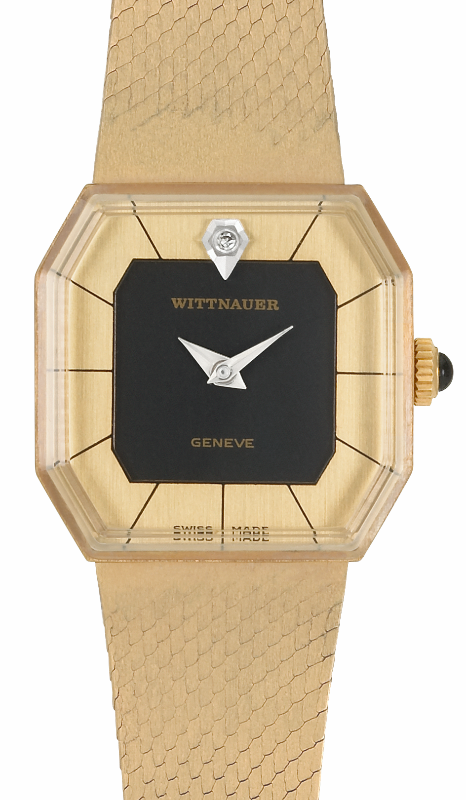 Screenshot 2025-10-01 at 15.07.25 WITTNAUER "Genève" Ladies´Gold Plated Wristwatch with a Gilt & Black Jeweled Dial
