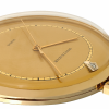 WITTNAUER "Genève" Rare Gold-Plated Pocket Watch with Gilt Dial, Chemin de Fer minuterie & two diamonds