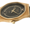 WITTNAUER "Genève" Ladies´Gold Plated Wristwatch with Black Dial, Chemin de Fer Minuterie & Date