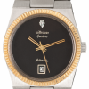 Screenshot 2025-10-07 at 13.56.58 WITTNAUER "Genève" Stainless Steel Wristwatch with Date Indication, Gold Plated Fluted Bezel, Black Dial and a Diamond