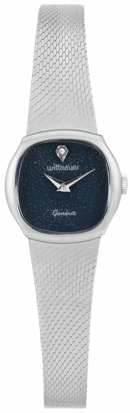 WITTNAUER "Night-Sky" Ladies´Steel Wristwatch with Blue Dial and a Diamond