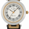 L'EPÉE Gents´ Bicolor Wristwatch with Guilloche Dial and Roman Numerals