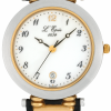 L'EPÉE Gents´ Bicolor Wristwatch with Enamel Dial and Arabic Numerals