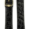 Michel Herbelin - Alligator Grain Black Leather Strap - 19/20mm with Buckle