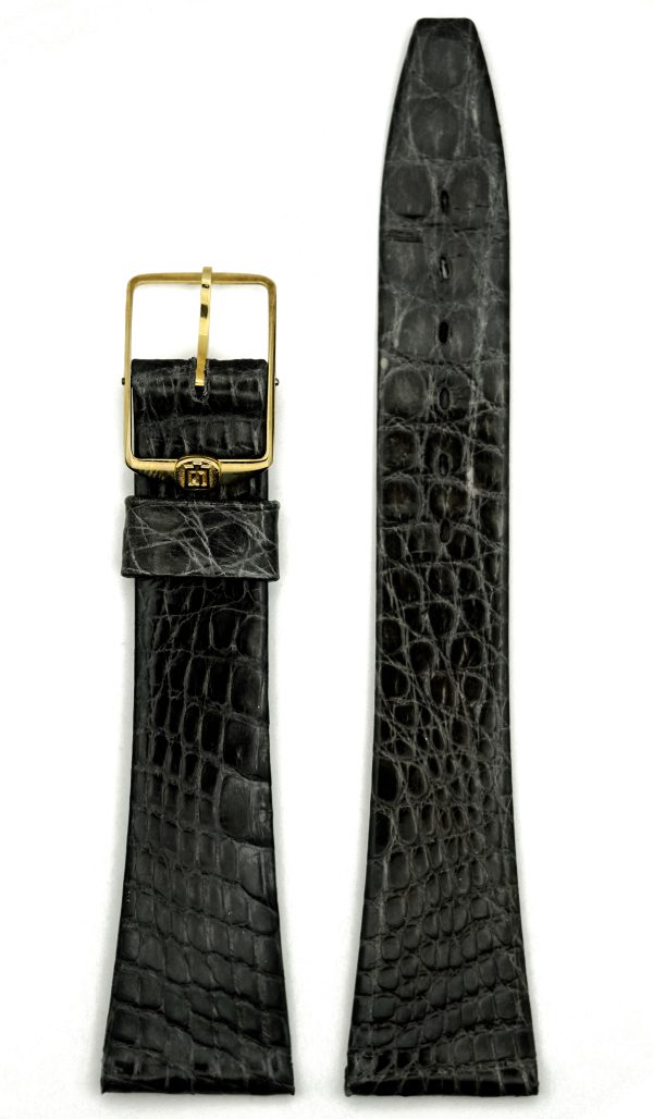 Michel Herbelin - Alligator Grain Black Leather Strap - 20mm with Buckle
