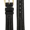 Michel Herbelin - Black Padded Leather Strap "Safari" - 17mm with Buckle